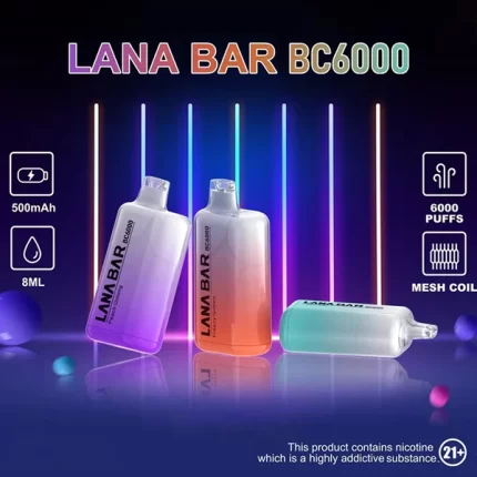【12種口味】Lana一次性電子煙 Lanavape Bar BC 6000口